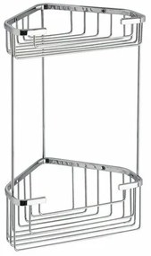 GEDY 2482 Smart raft de colț cu două etaje 20 x32,5 x 15,1 cm, argintiu