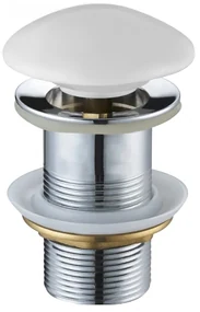 Mexen dop click-clack rotund, Alb ceramic mat - 79910-01