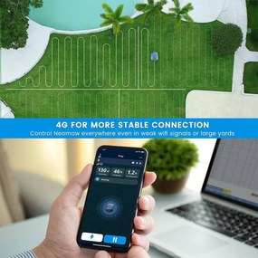 Robot de tuns gazon/iarba HOOKII Neomow S, Pentru până la 1000 m², 60 dB, Wi-Fi, 4G, Bluetooth, Autonomie pana la 120 min, Albastru