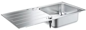 Chiuveta inox Grohe K500 100x50.1 cm 1 cuva cu picurator