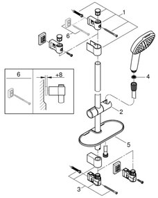GROHE 26929001 - Set de duș VITALIO COMFORT 110, 600 mm, crom lucios