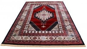 Covor clasic burgundia Turkmen 200x300 covor poliester mecanic pentru living sau dormitor