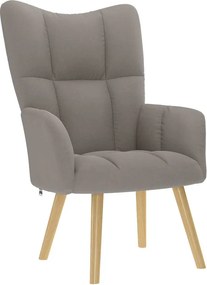 vidaXL Scaun de relaxare, gri taupe, material textil