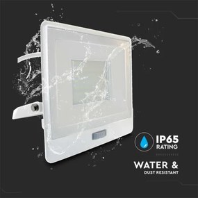 Proiector LED cu senzor LED/50W/230V 4000K IP65 alb