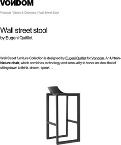 Set de 2 Scaune exterior / interior design modern premium WALL STREET H-86cm 65017 Vondom