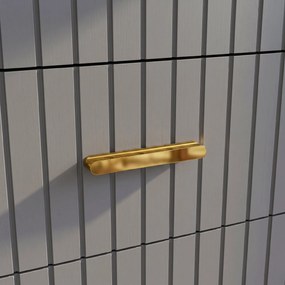 HOMCOM Comodă Modernă cu 4 Sertare, Unitate Sertar Depozitare cu Picioare din Aluminiu, 60x40x90 cm, Gri Închis