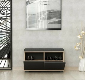 Dulap pentru pantofi Drago Walnut and Black