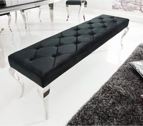 Bancheta eleganta Modern Barock, catifea neagra
