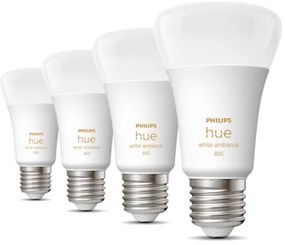 SET 4x bec LED dimabil Philips Hue WHITE AMBIANCE E27/6W/230V 2200-6500K