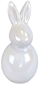 Decorațiuni de Paște Iepure alb, ceramică, 7,5 x17,5 x 7,5 cm