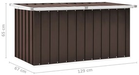 Lada de depozitare pentru gradina, maro, 129 x 67 x 65 cm Maro, 129 x 67 x 65 cm