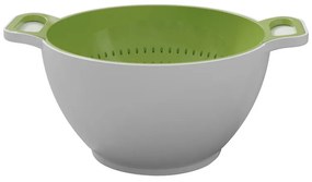 Bol cu strecuratoare Trebonn DUO - Large 1824100, 2 L, 23.5x13 cm, Melamina, Alb/Verde