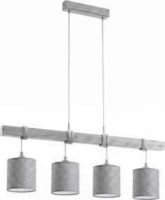 Brilagi - Lustră LED pe cablu NUBILA, 4 x E27, max. 60 W, 230 V, gri