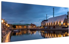 Tablou cu canalul - Göteborg (120x50 cm), în 40 de alte dimensiuni noi