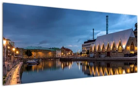 Tablou cu canalul - Göteborg (120x50 cm)