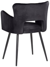Set 2 buc scaune de sufragerie Shelba (negru) . 1075767