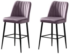 Set de scaune de bar Vento Lilac and Black, 2 buc., 2 buc.