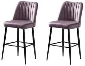Set de scaune de bar Vento Lilac and Black, 2 buc., 2 buc.