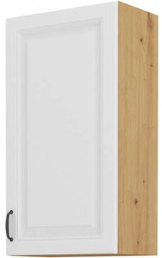 Dulap superior de bucătărie Sheila 45 G 90 1F (stejar artisan + alb). 1032469