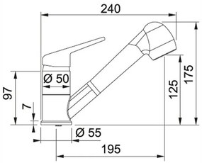 Baterie Franke FC 9547 cu dus, gri