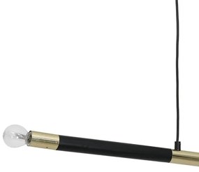 lustră pe cablu BASTONE 2xE14/40W/230V neagră/aurie