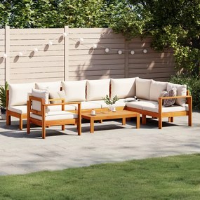 3214860 vidaXL Set de canapele de grădină cu perne, 6 piese, lemn masiv acacia
