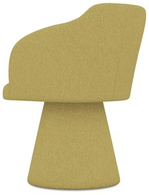 Scaun de sufragerie galben tapițat Kanoa – Makamii
