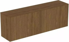 Dulap baza suspendat Ideal Standard Atelier Conca 2 sertare cu blat 160 cm finisaj nuc inchis