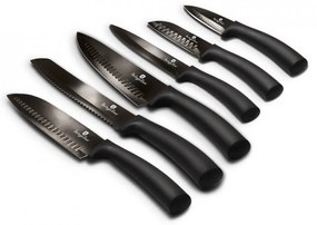 Set cutite otel inoxidabil (6 piese) Black Silver Collection Berlinger Haus BH 2607