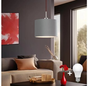 Lustră LED pe cablu Eglo TUNJA 1xE27/60W/230V gri