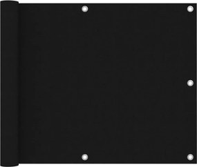 vidaXL Paravan de balcon, negru, 75 x 500 cm, țesătură oxford