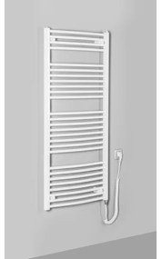 Radiator portprosop electric pentru baie Aqualine ORBIT-E 600W/230V 132 cm alb rotund
