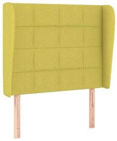 Pat box spring cu saltea, verde, 90x200 cm, textil Verde, 90 x 200 cm, Cu blocuri patrate