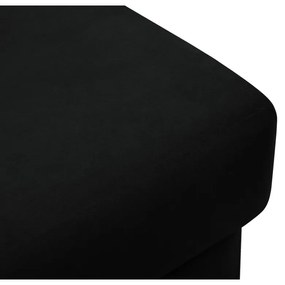 Taburet negru cu tapițerie din catifea Kyoto – Cosmopolitan Design