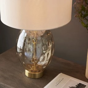 Endon 101150 - Lampă de masă ERIN, cu intensitate reglabilă, 1xE27/10W/230V, alb/bej fumuriu