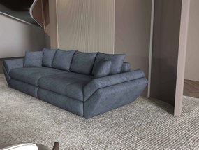 Canapea extensibilă dumonde cu ladă de depozitare si sezut confortabil din spuma high-density, Loana Enjoy Antracit 300x100 cm
