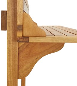 Masă de bar pentru balcon, 90x37x122,5 cm, lemn masiv de acacia