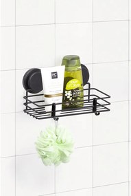 Etajera pentru baie Metalife MGS-718, 1 nivel, 41x25x15.5 cm, Negru