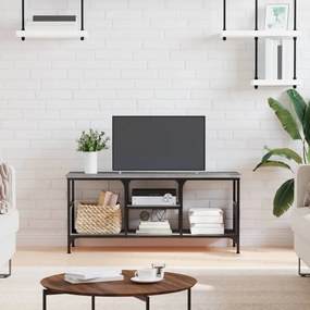 vidaXL Comodă TV, sonoma gri, 100x35x45 cm, lemn prelucrat &amp; fier