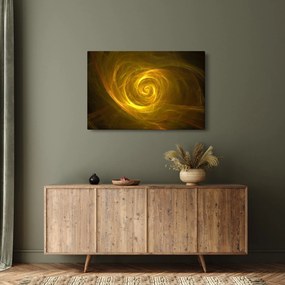 Tabloul cu spirala abstractă în galben (90x60 cm)
