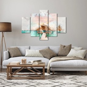 Tablou - Maldive, debarcader din lemn (150x105 cm)