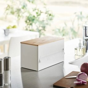 Suport orizontal pentru prosoape de bucătărie din hârtie alb din metal Rin – YAMAZAKI