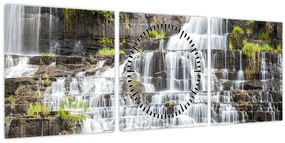 Tablou - Cascadă (cu ceas) (90x30 cm)