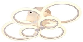 Lustra LED Cu Telecomanda, Elit's Esn M003-6, 160 W, Alb
