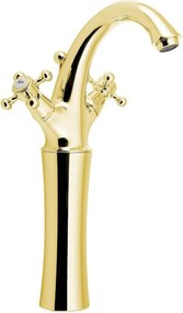 Baterie aurie pentru chiuvetă înaltă Antea – Sapho