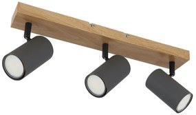 Plafoniera cu 3 spoturi directionabile design modern ROBBY gri grafit
