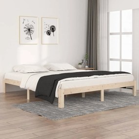 810380 vidaXL Cadru de pat Super King, 180x200 cm, lemn masiv