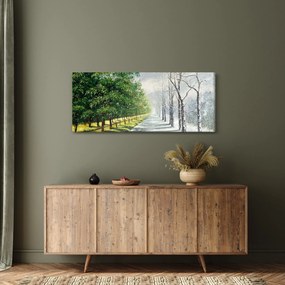 Tablou - Iarna versus vara (120x50 cm)