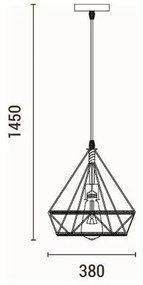 Lustră pe cablu 1xE27/15W/230V bej