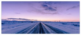 Tablou - autostrada iarna (120x50 cm)